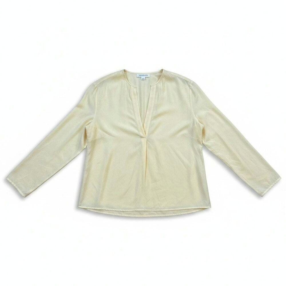 Treasure & Bond Nordstrom Womens Long Sleeve Blouse Top Yellow Size XL with FLAW
